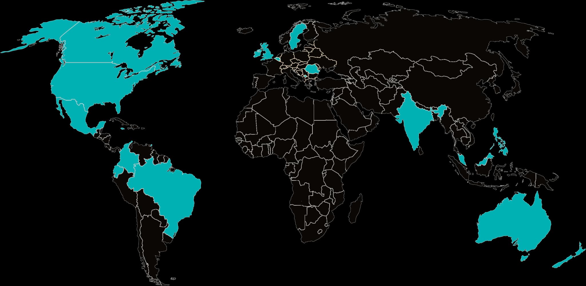 Global Presence World Map
